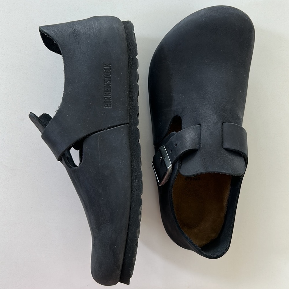 Birkenstock London Oiled Leather Black size 37 Like New